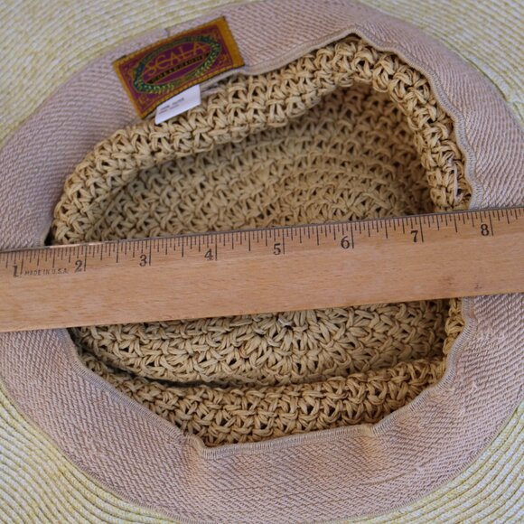 The Scala Collection Packable Beach Travel Crocheted Sun Hat Women - Picture 14 of 14